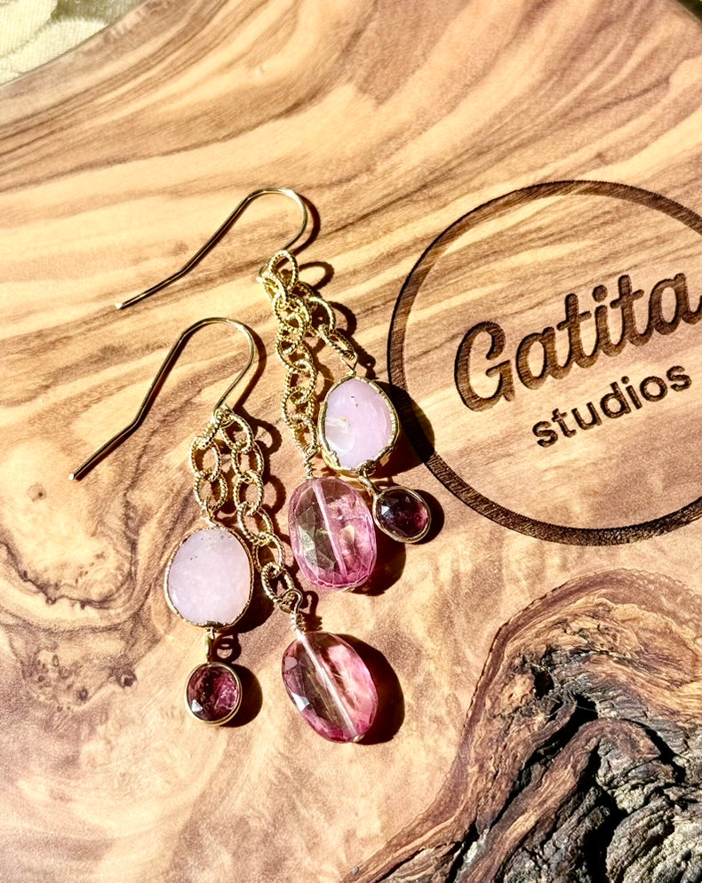 Pink Drop Earrings
