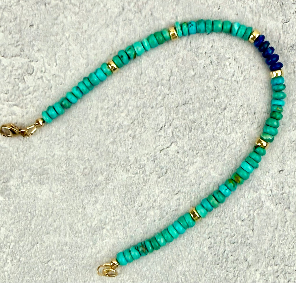 Turquoise and Lapis Bracelet