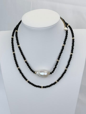 Black Onyx Necklace with Pendant