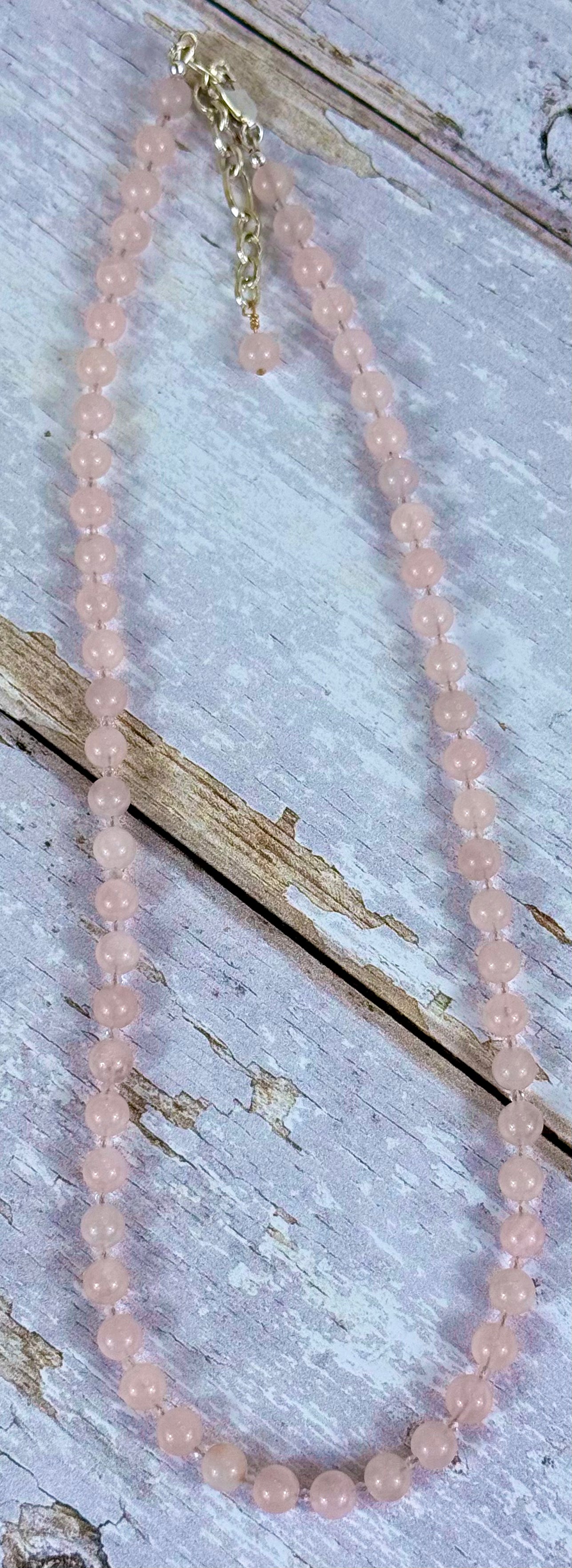 Rose Quartz and Morganite necklace