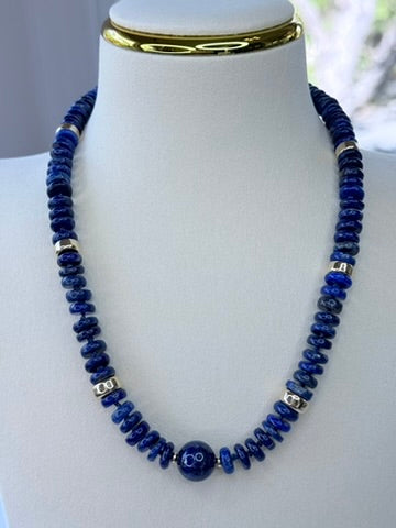 Lapiz lazuli hand knotted necklace