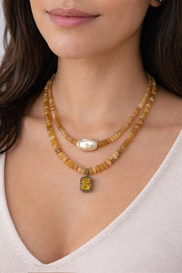 Opal Necklace with Pendant
