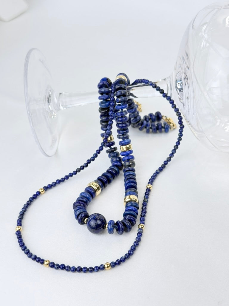 Lapiz lazuli hand knotted necklace