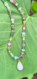 Multi gemstone Necklace with Pendant