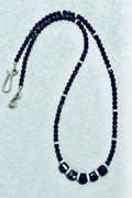 Black Tourmaline Necklace with CZ Gold Filled Accents