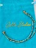 Turquoise bracelet, double-stranded
