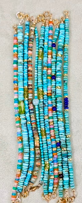 Turquoise and Peridot bracelet