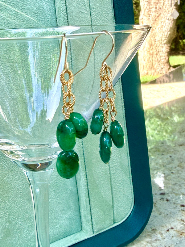 Emerald Drop Earrings