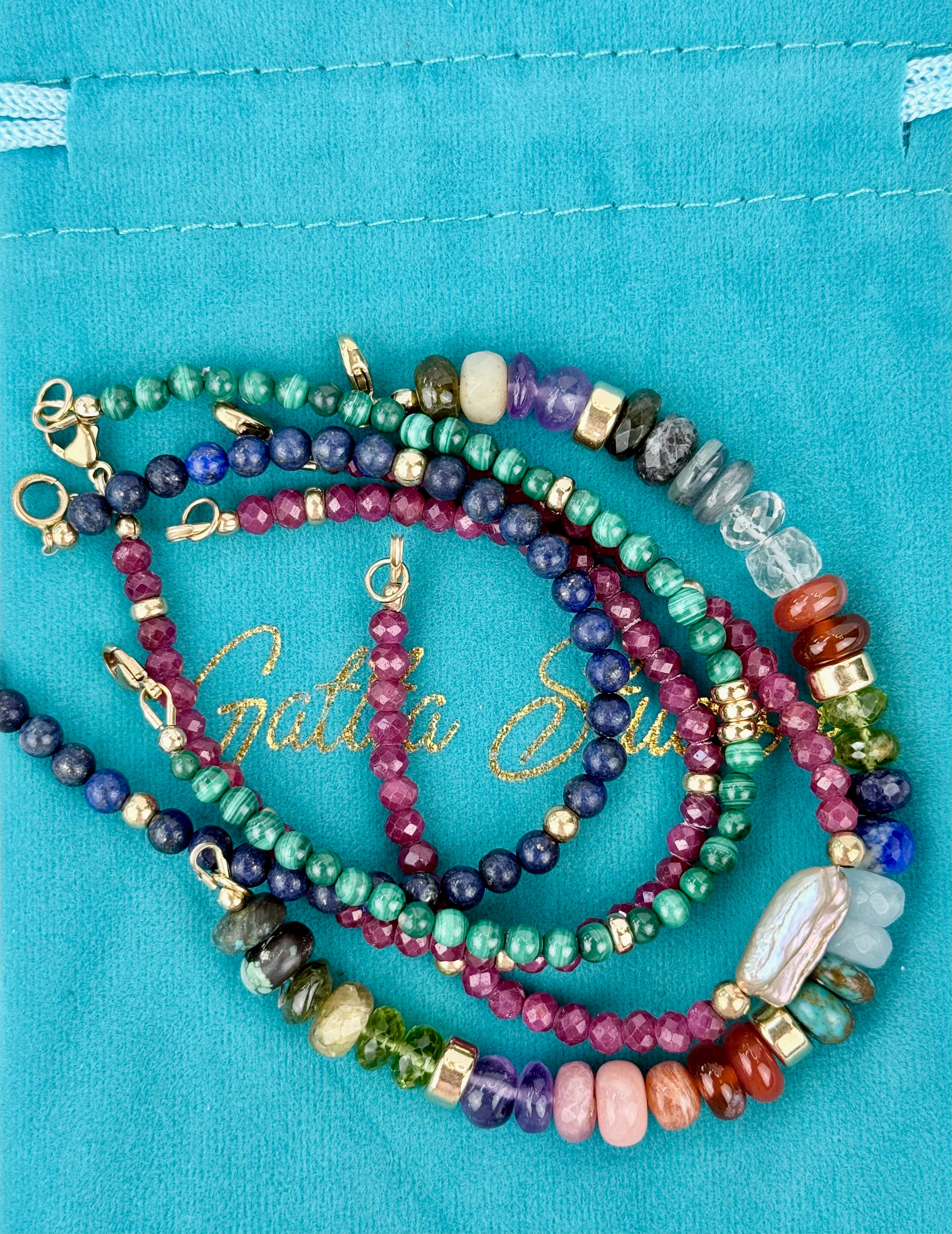 Multi gemstone bracelet