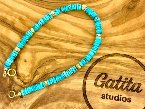 Turquoise Heishi bracelet