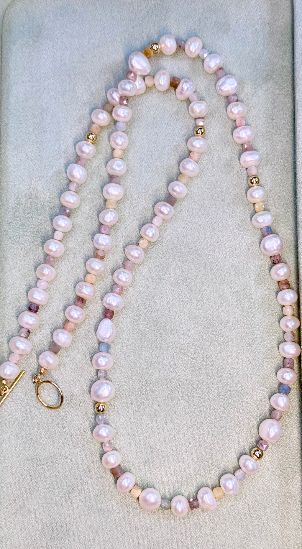Freshwater Pearl and Australian Opal necklace