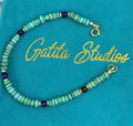 Turquoise and Lapis beaded bracelet