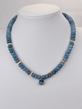 Chalcedony Necklace with Topaz Pendant