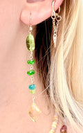 Peridot and citrine drop earrings