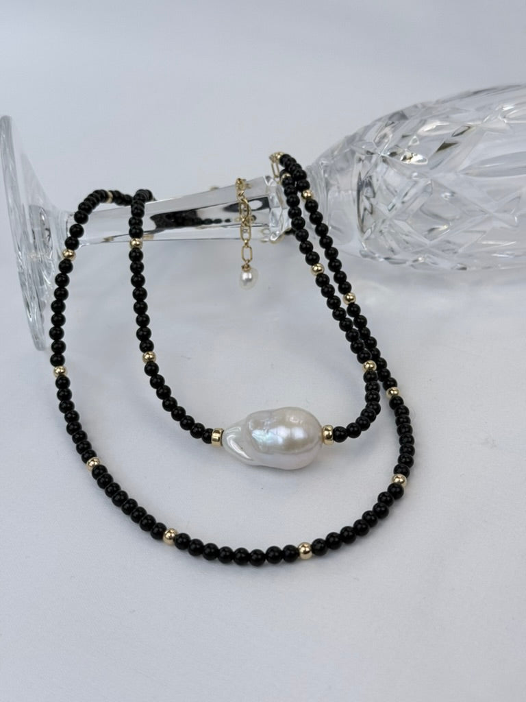 Black Onyx Necklace with Pendant