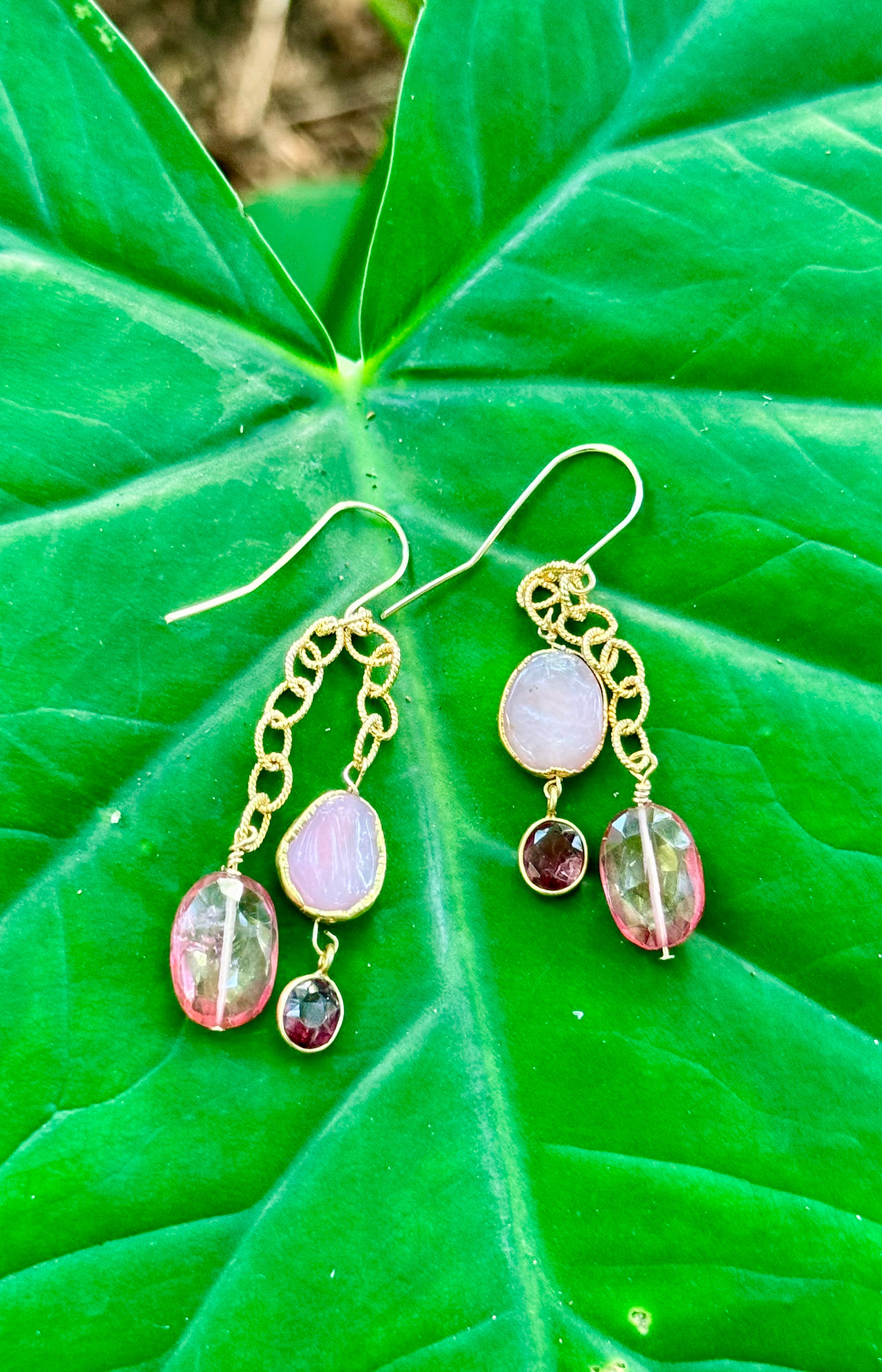 Pink Drop Earrings