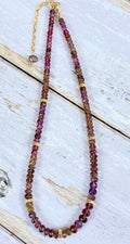 Color change garnet necklace