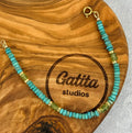 Turquoise and Peridot Bracelet
