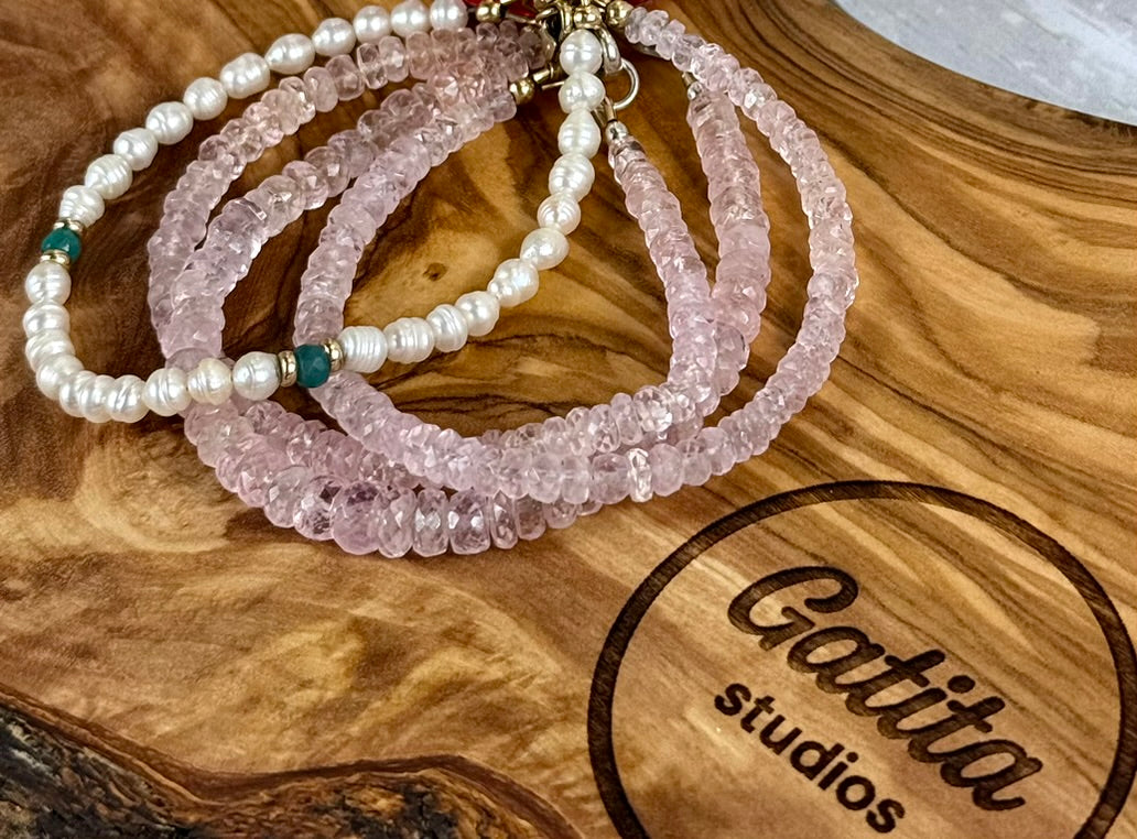 Morganite bracelet