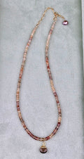 Golden zircon necklace