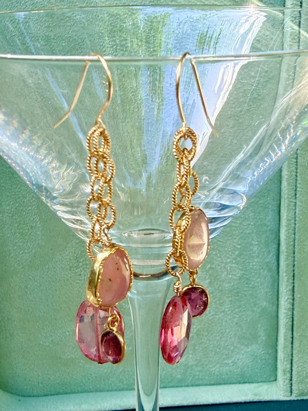 Pink Drop Earrings