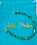 Malachite bracelet with gold-filled Rondelles