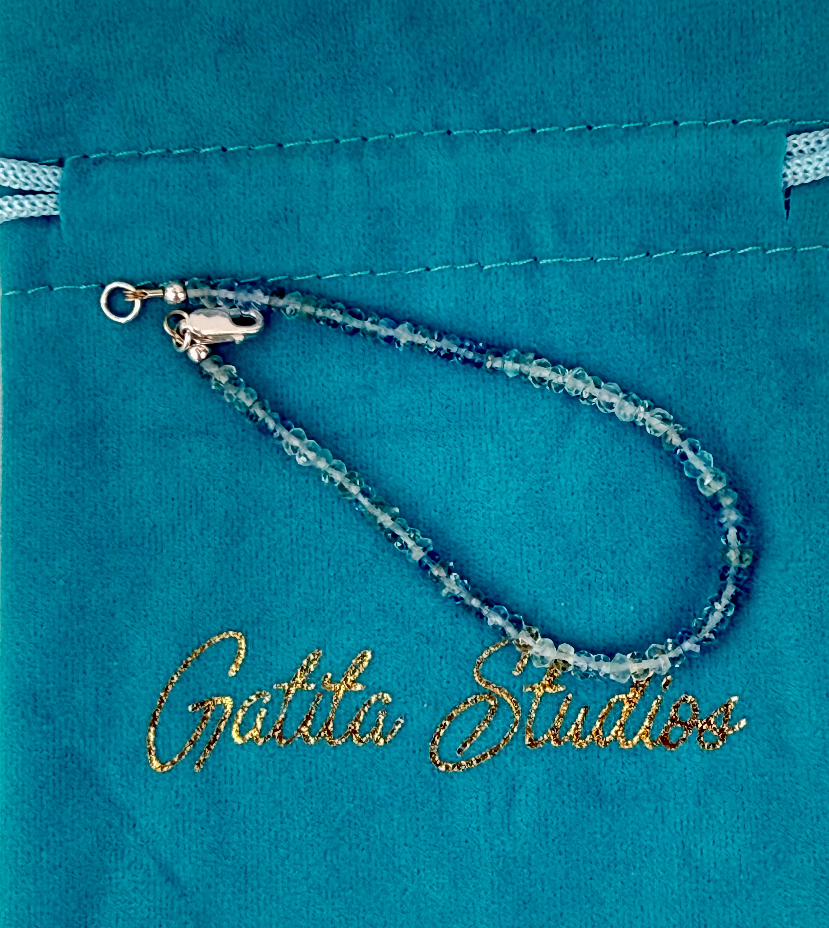 Aquamarine bracelet.