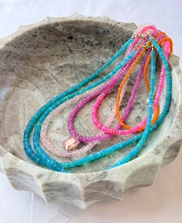 Periwinkle Blue Ethiopian Opal Necklace