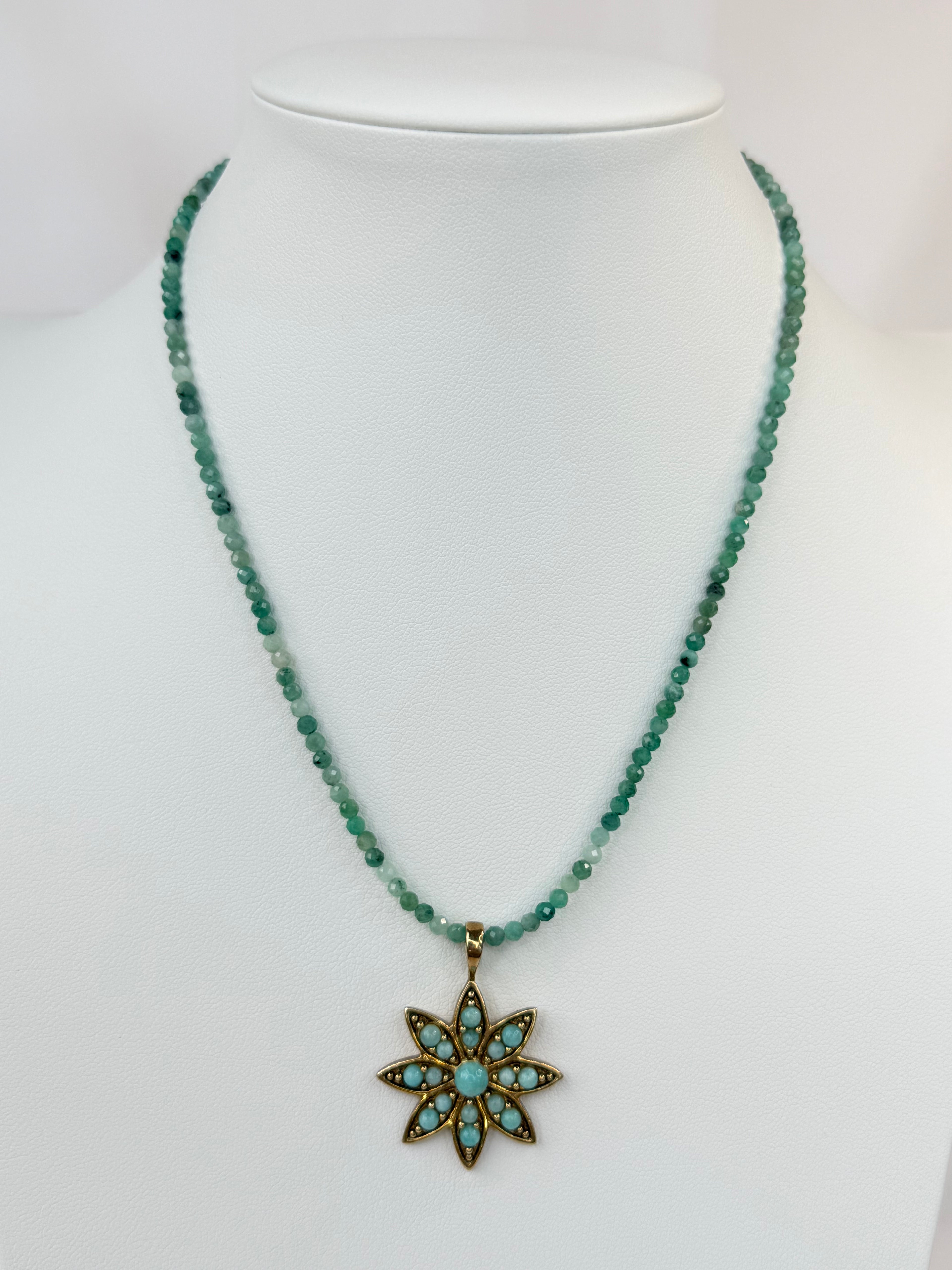 Aquamarine necklace with Pendant