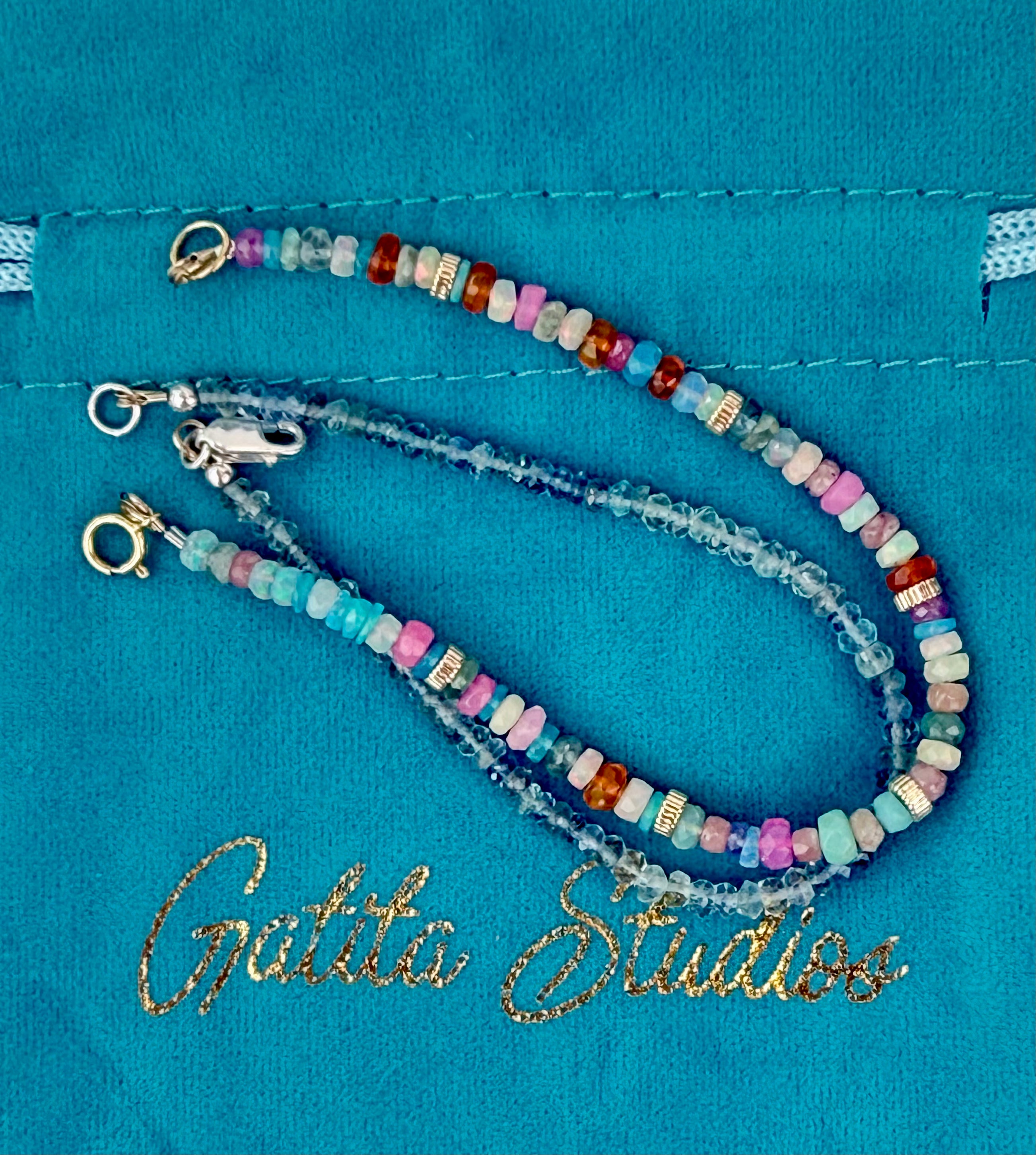 Aquamarine bracelet.