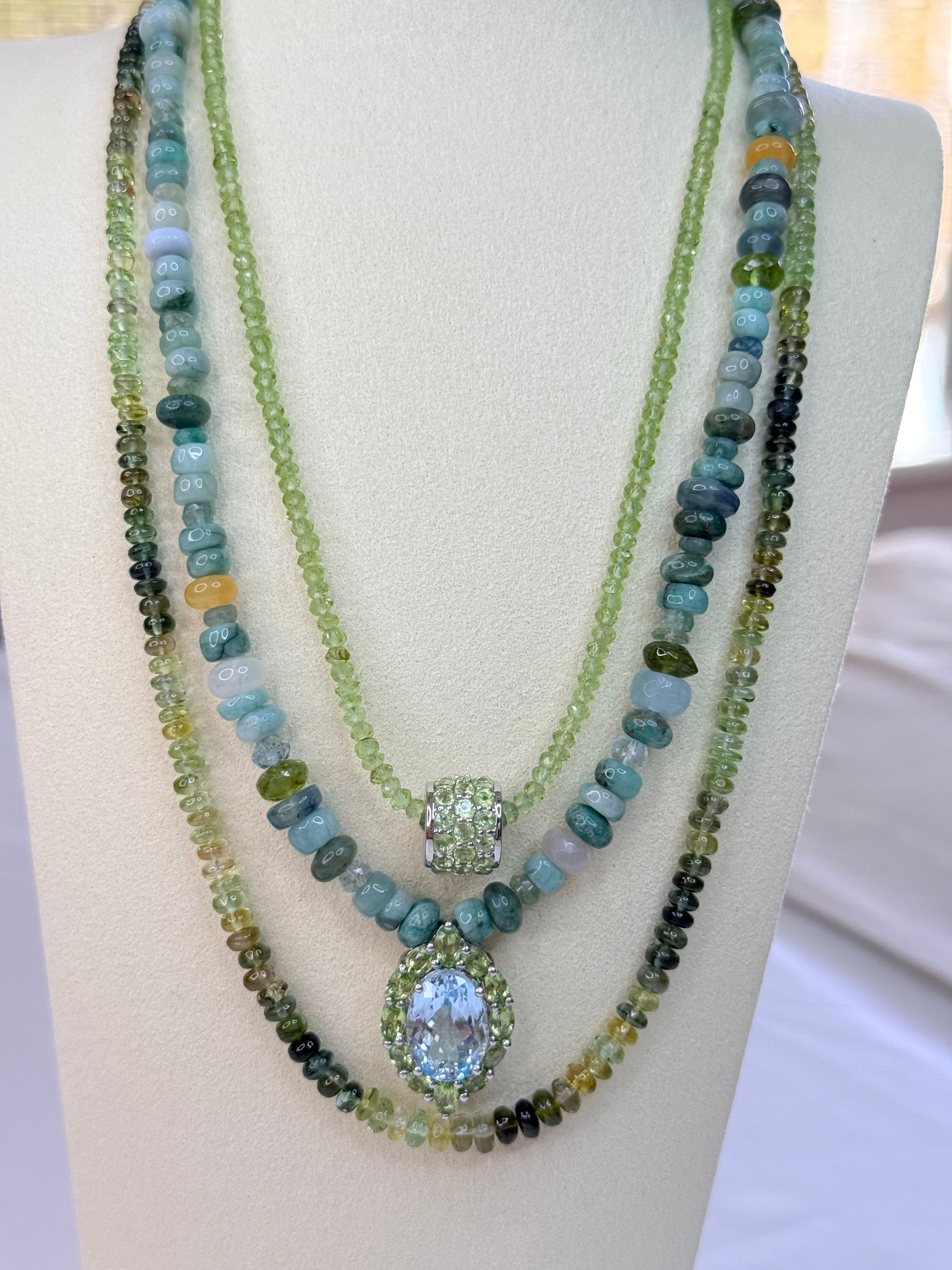 Multi gemstone Necklace and pendant