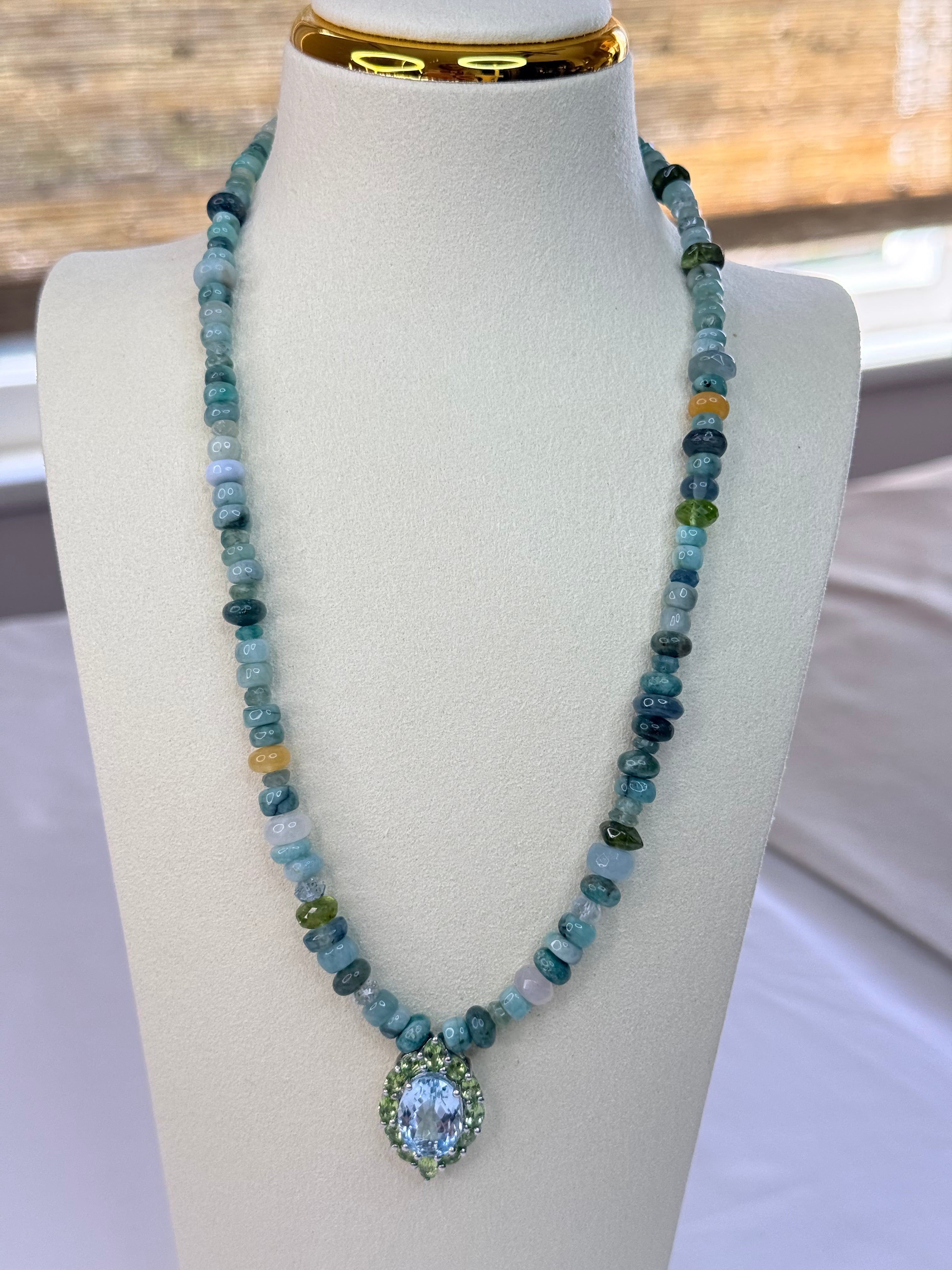 Multi gemstone Necklace and pendant
