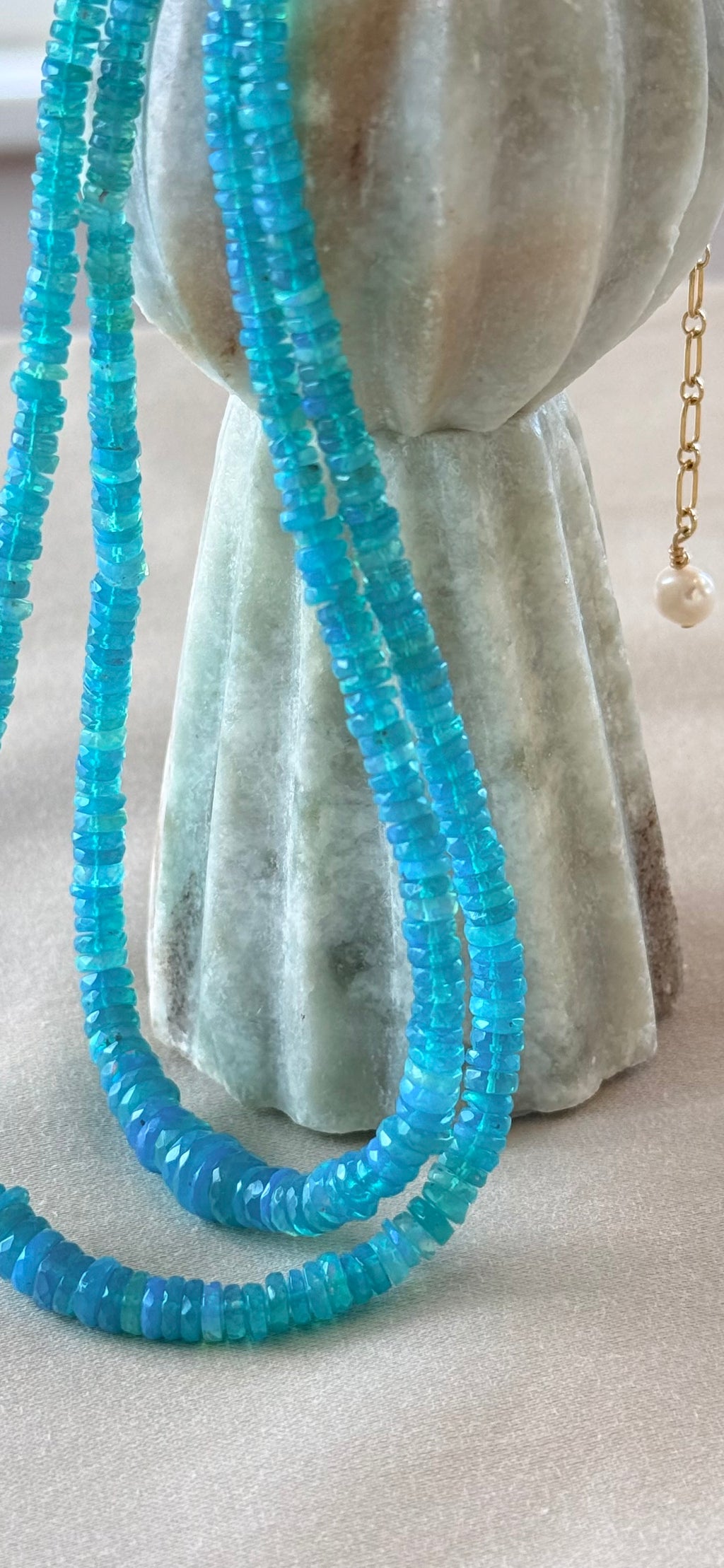 Periwinkle Blue Opal Necklace