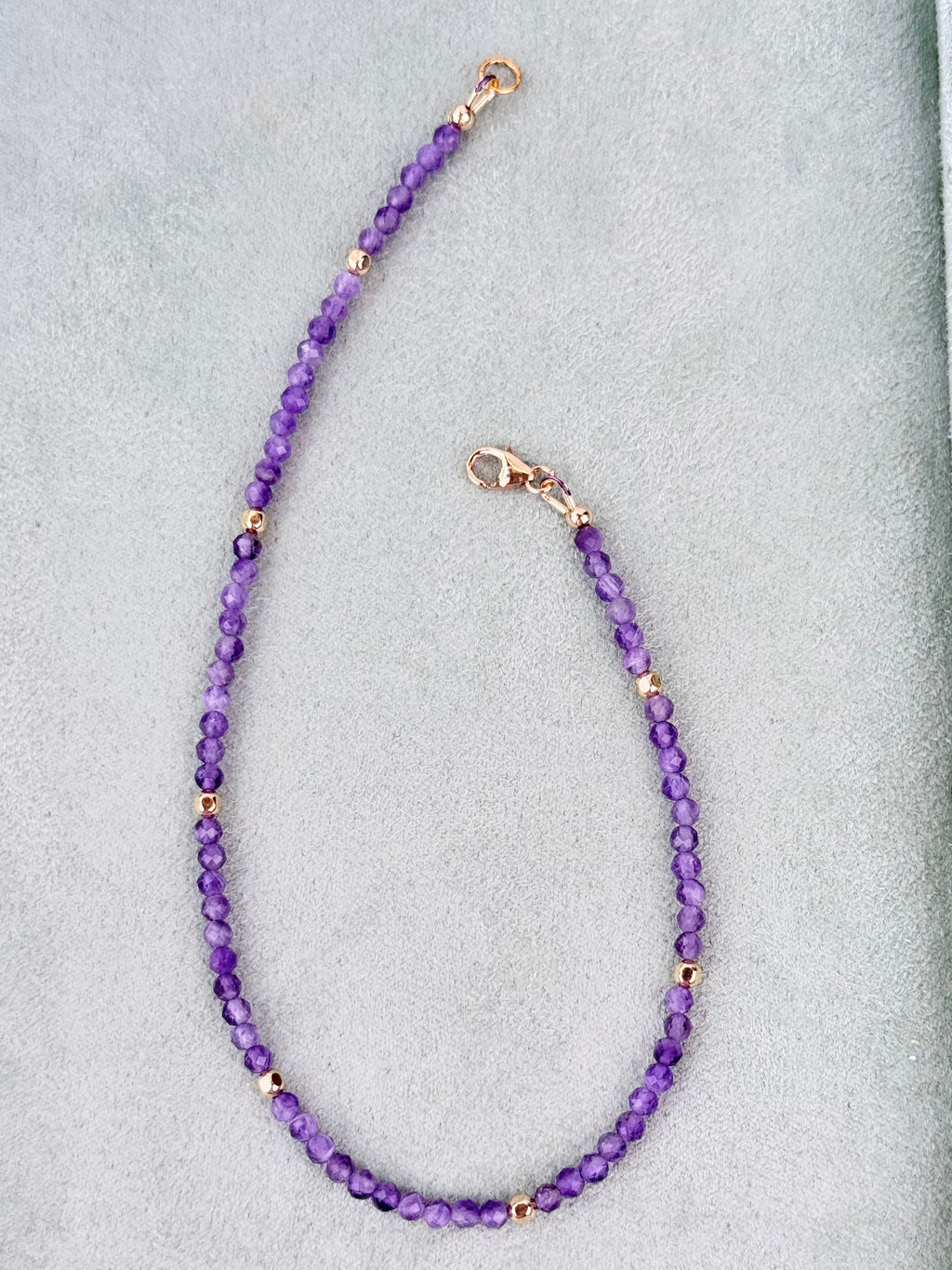 Amethyst Anklet 4mm