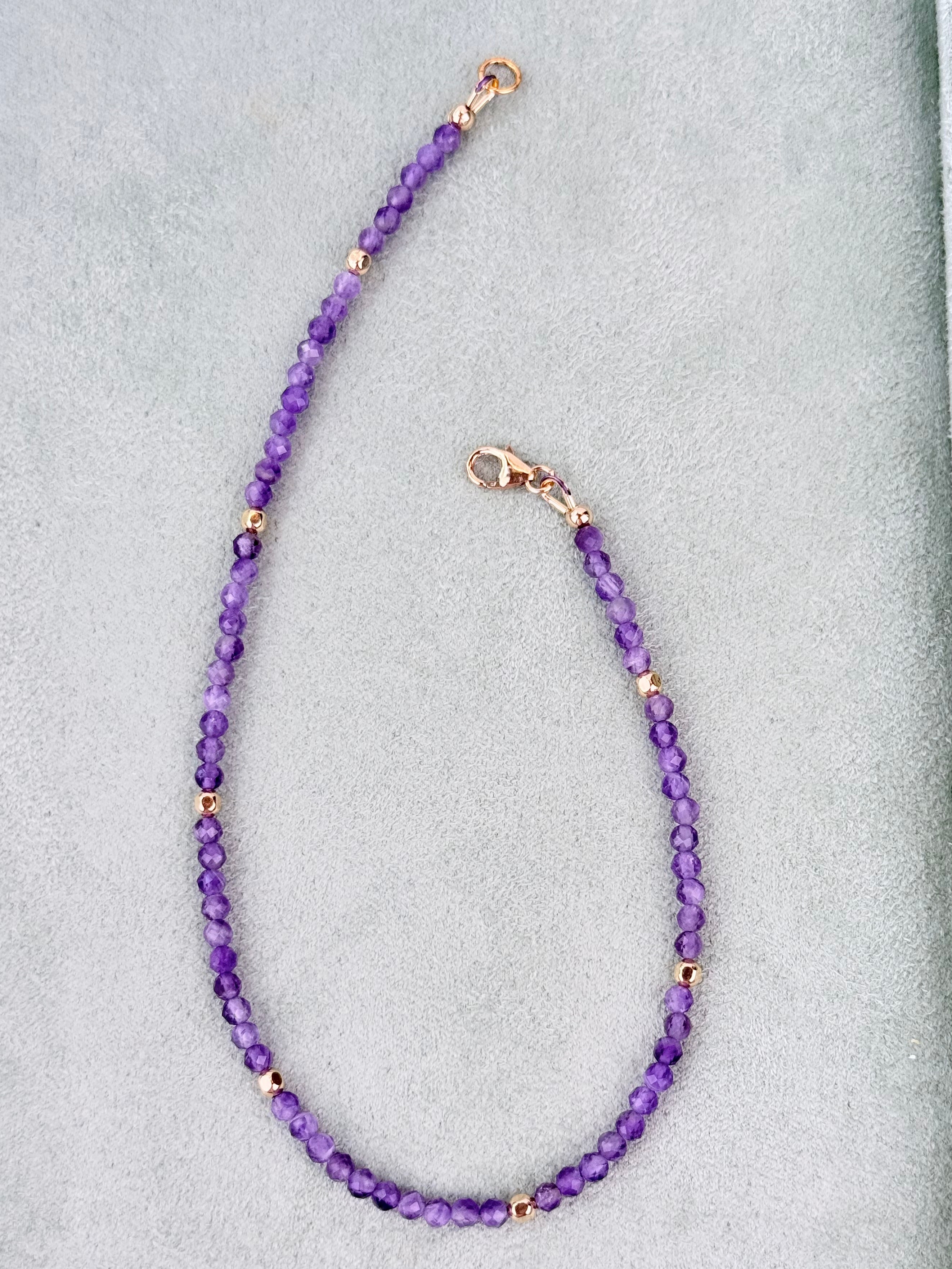 Amethyst Anklet 4mm