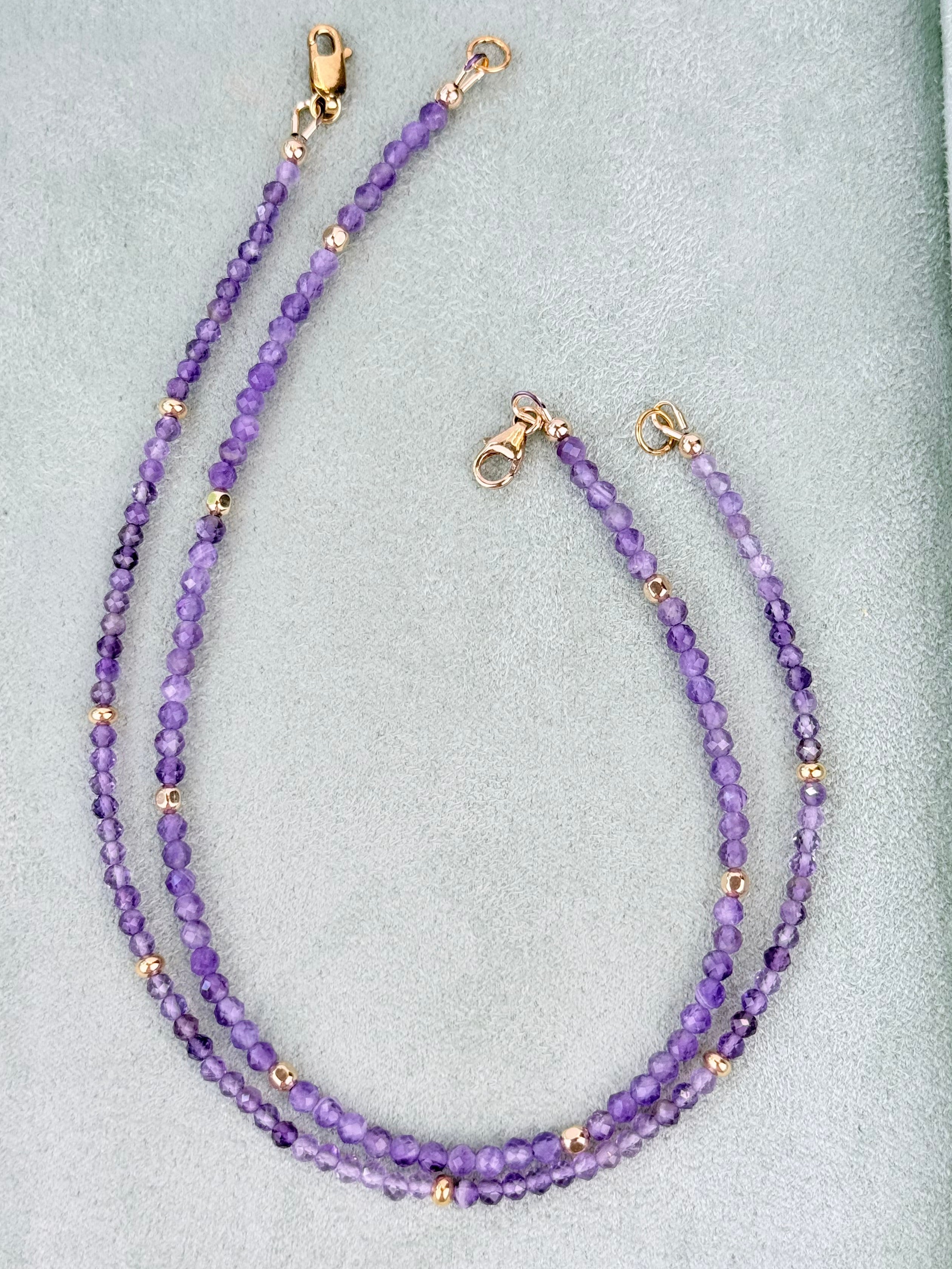 Amethyst Anklet 4mm
