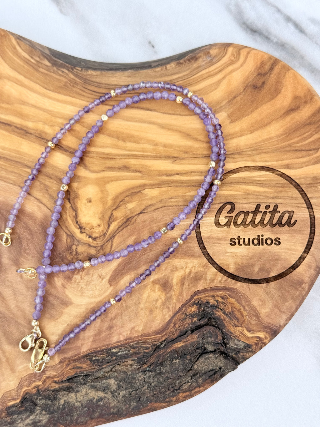 Amethyst Anklet 4mm