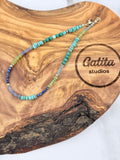 Turquoise and multi gemstone Anklet