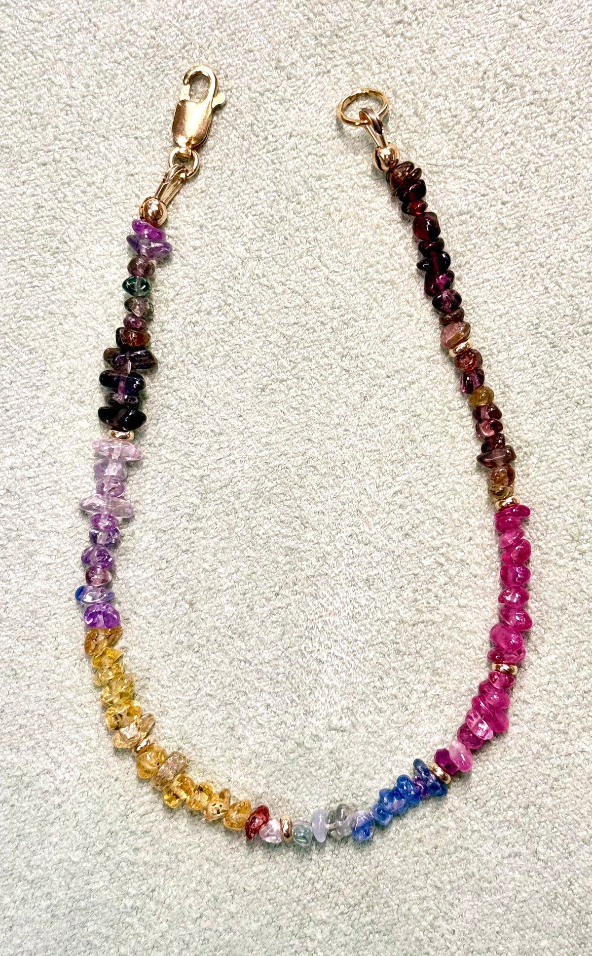 Multi Sapphire nugget bracelet