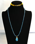 Blue Topaz with Aquamarine beaded Necklace
