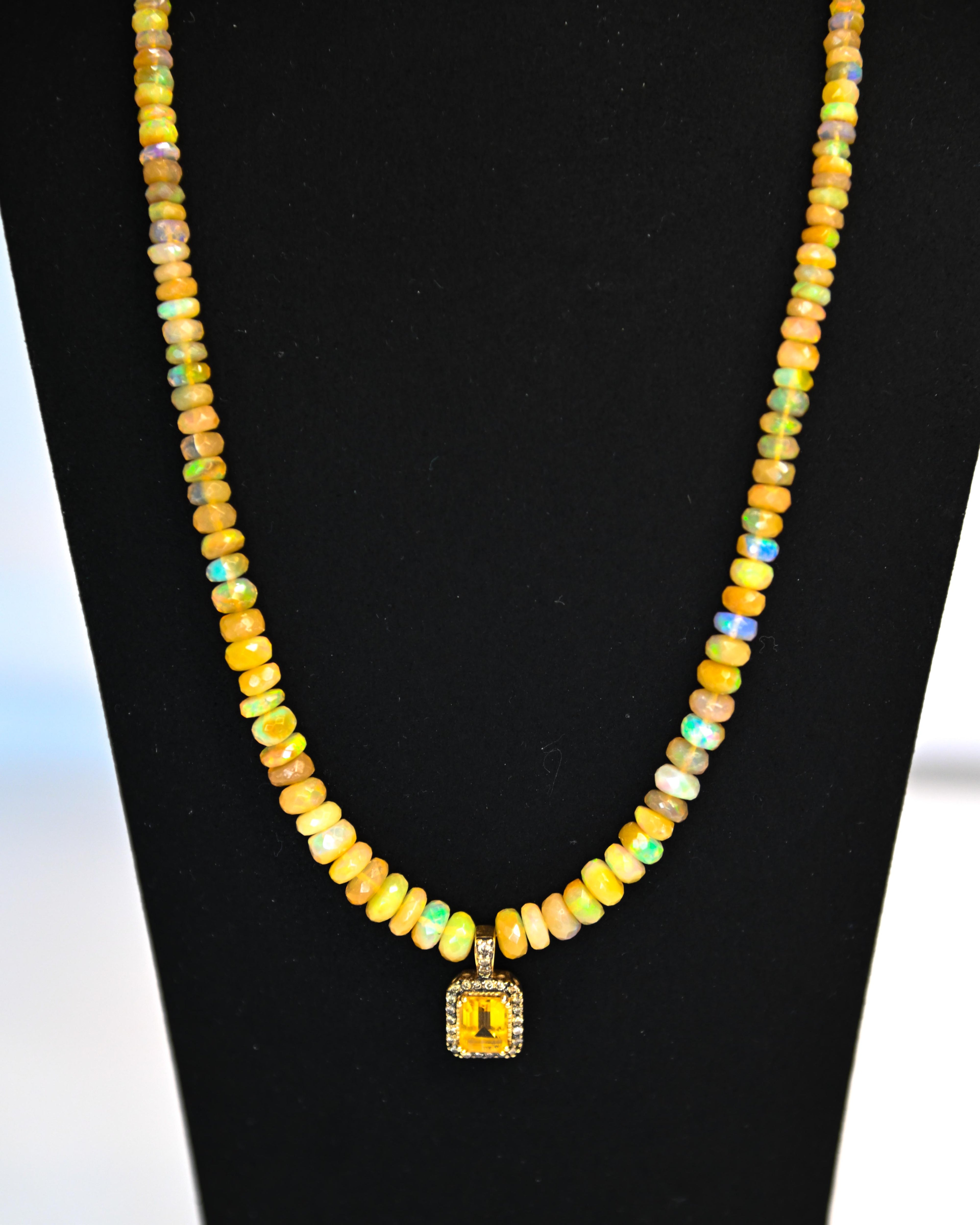 Opal Necklace with Pendant