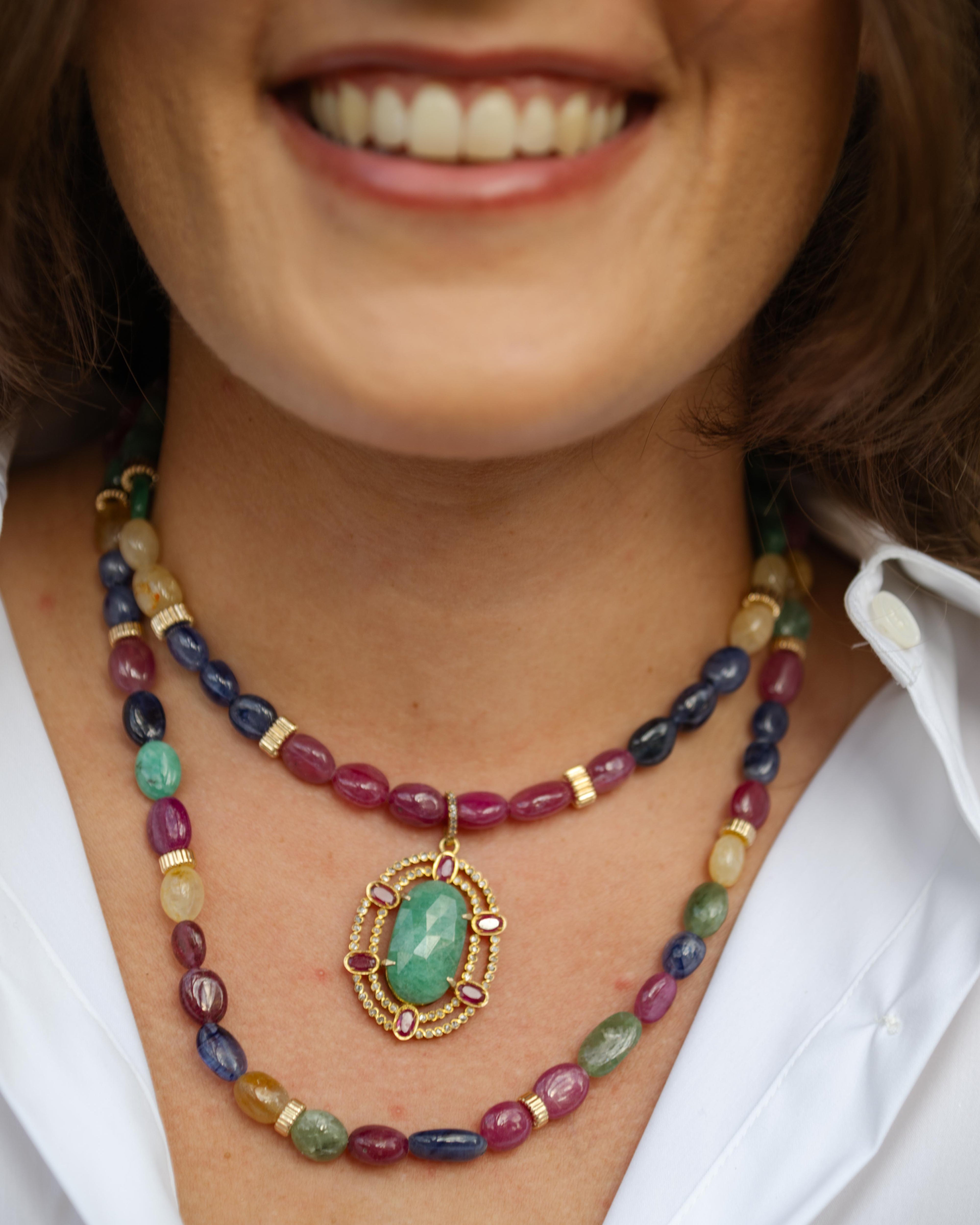 Multicolor Sapphire Necklace