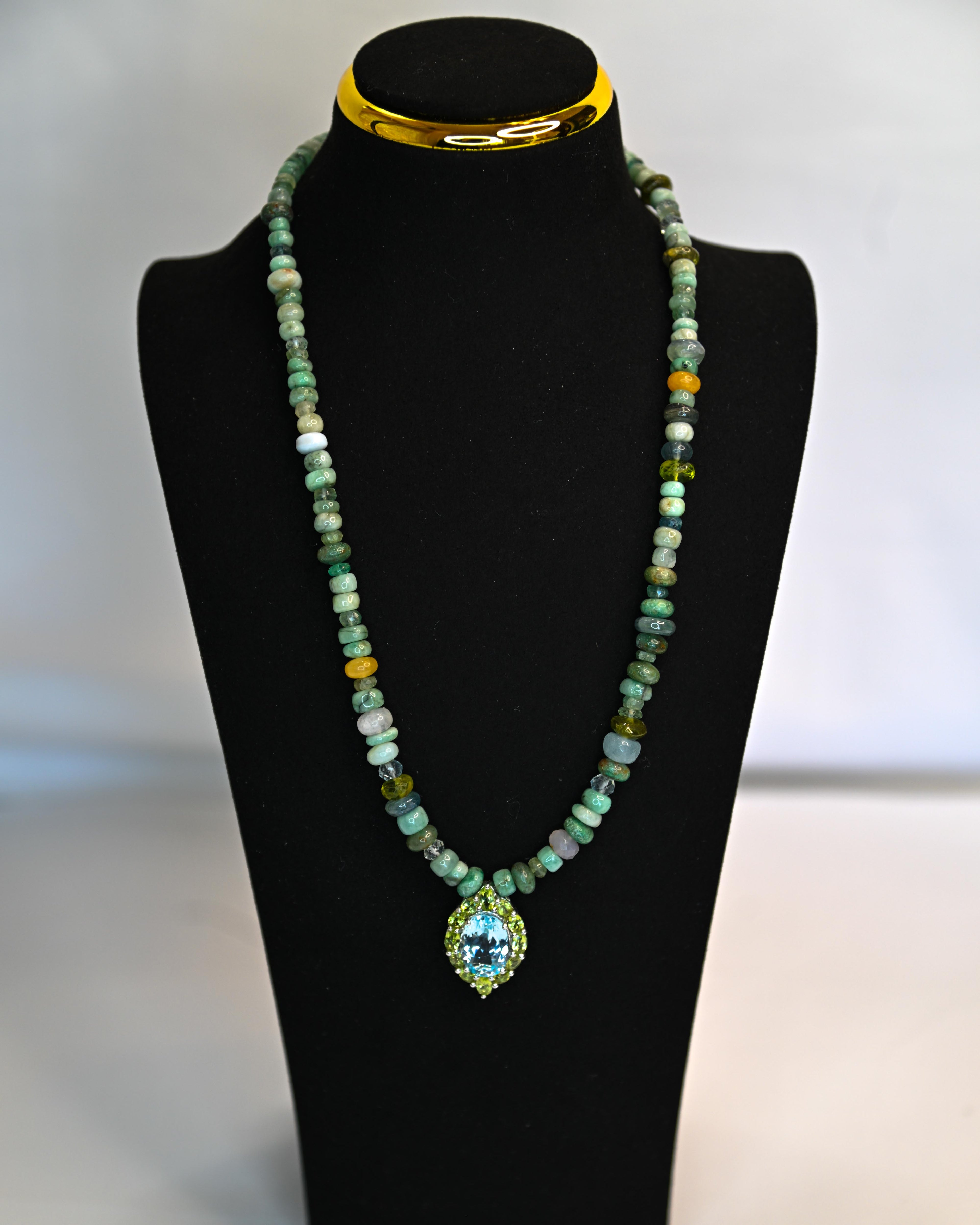 Multi gemstone Necklace and pendant