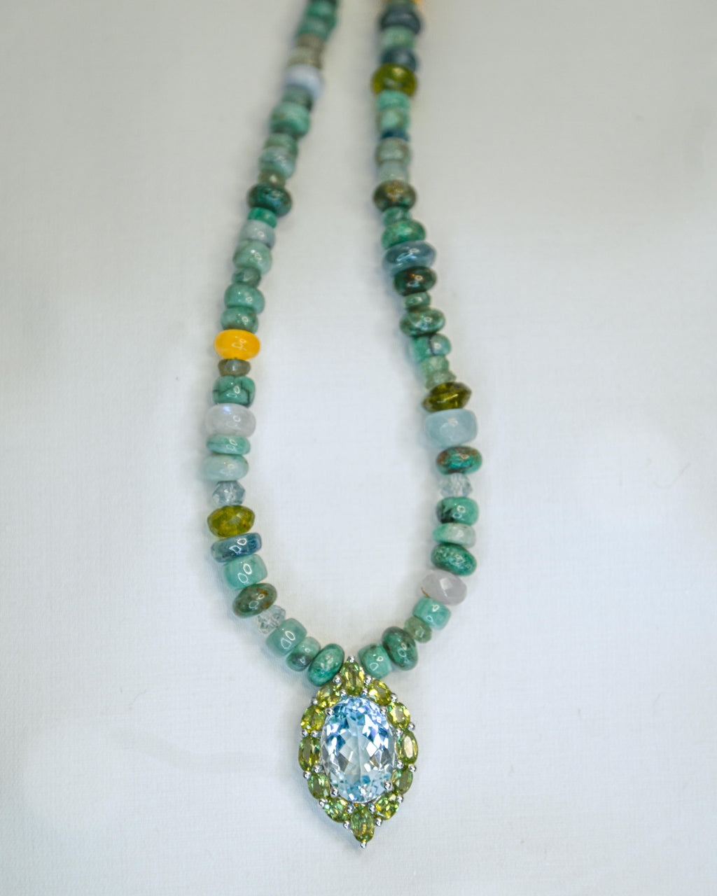 Multi gemstone Necklace and pendant