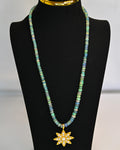 Blue Opal necklace with pendant