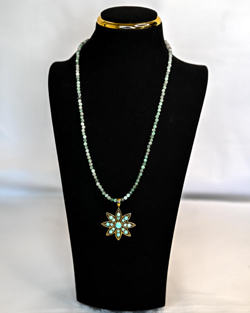 Aquamarine necklace with Pendant