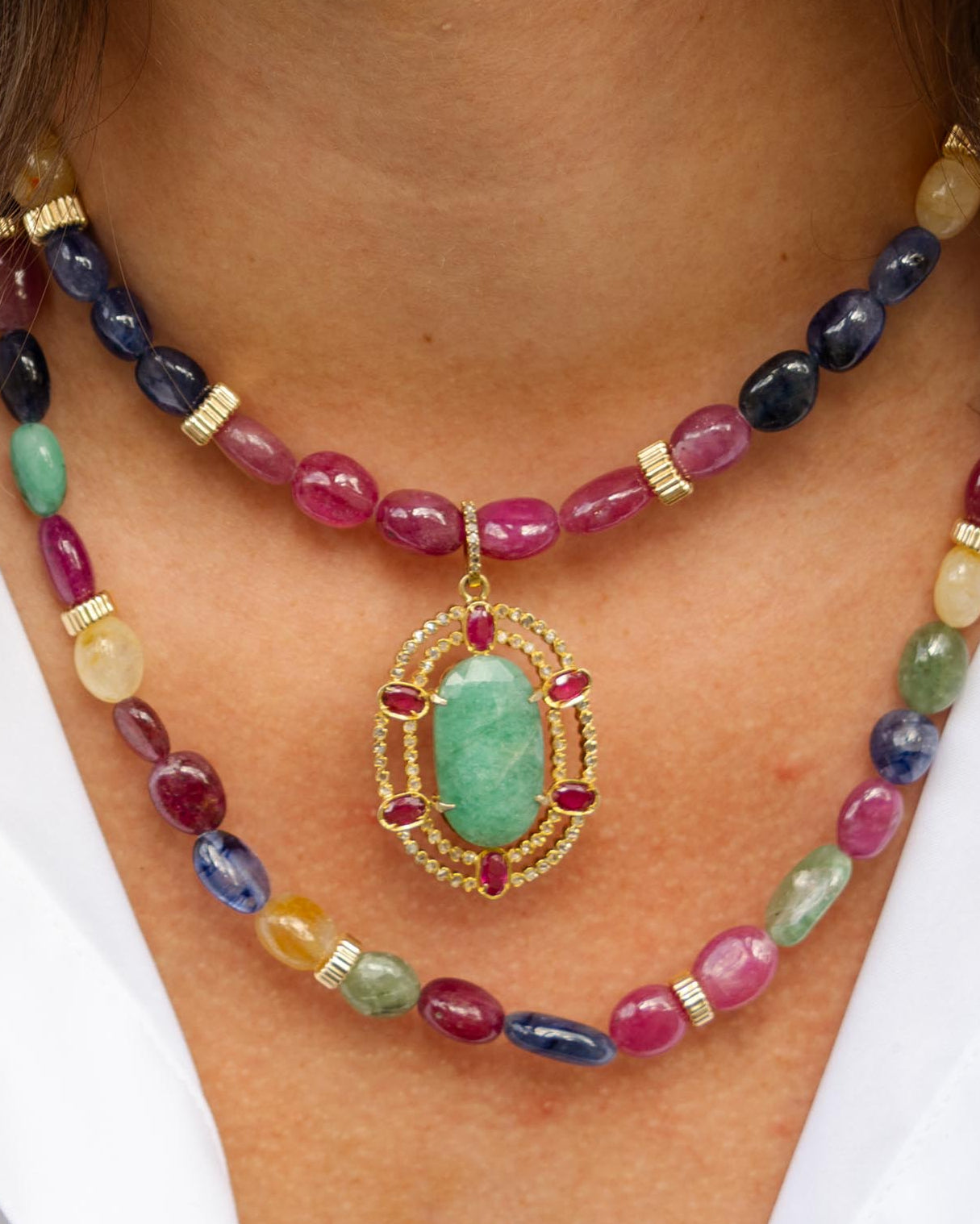 Multicolor Sapphire Necklace