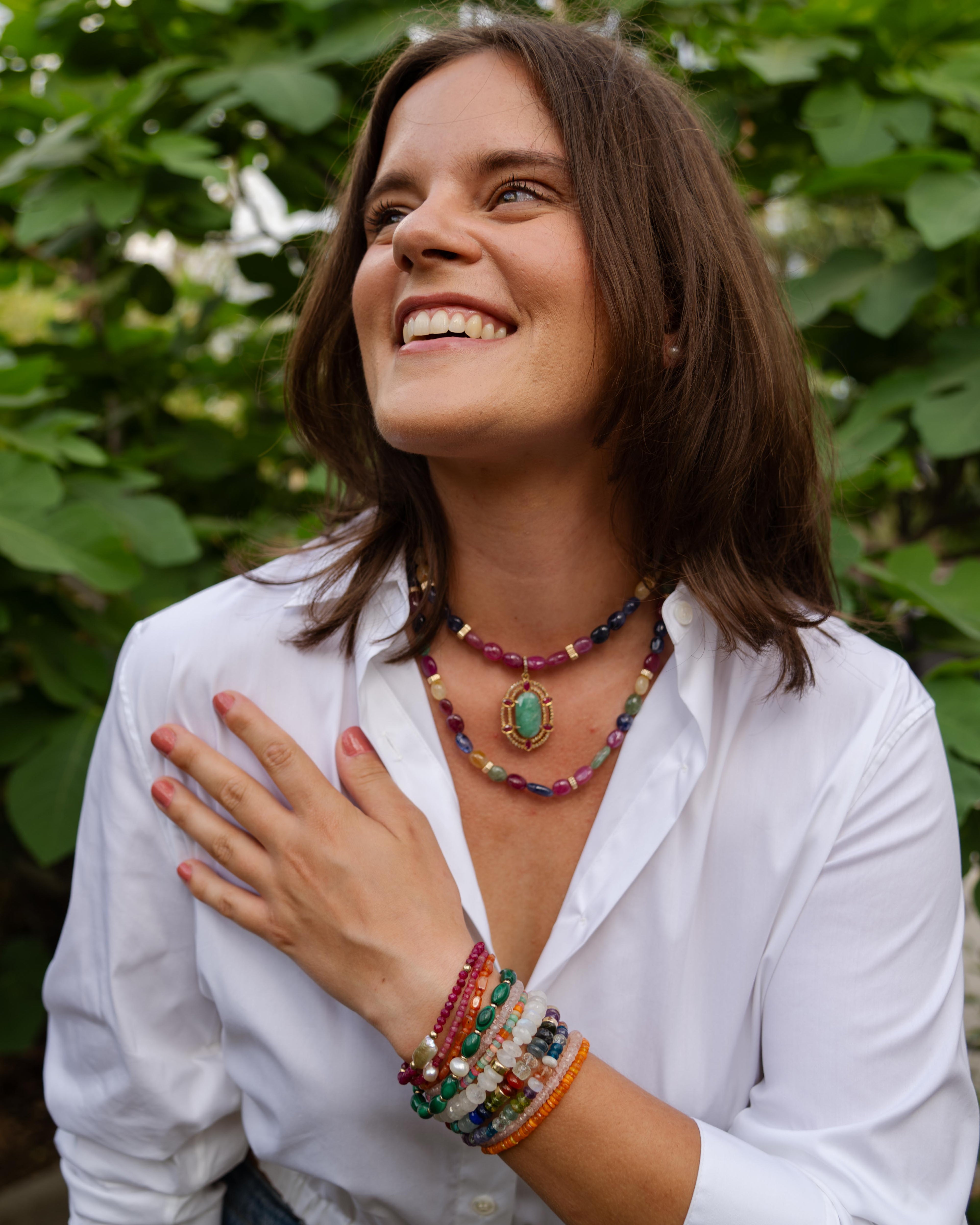 Multicolor Sapphire Necklace