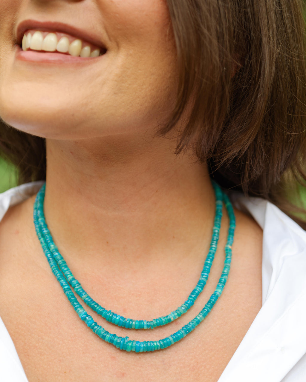 Periwinkle Blue Ethiopian Opal Necklace