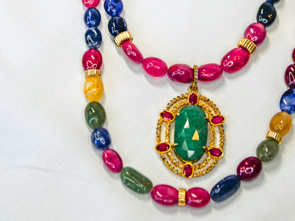 Multicolor Sapphire Necklace
